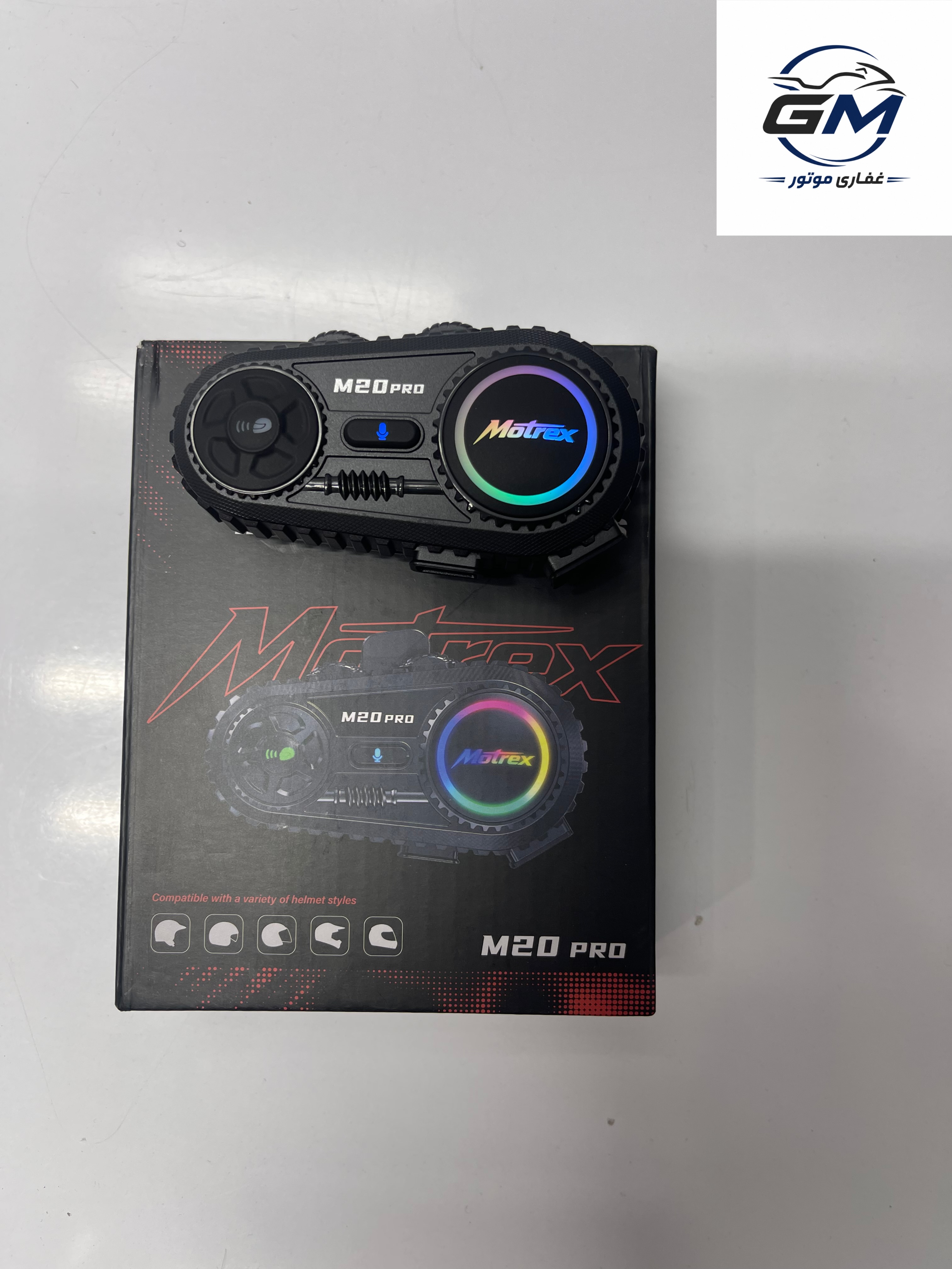 بلوتوث کلاه کاسکت مدل M20 pro با اینتر کام